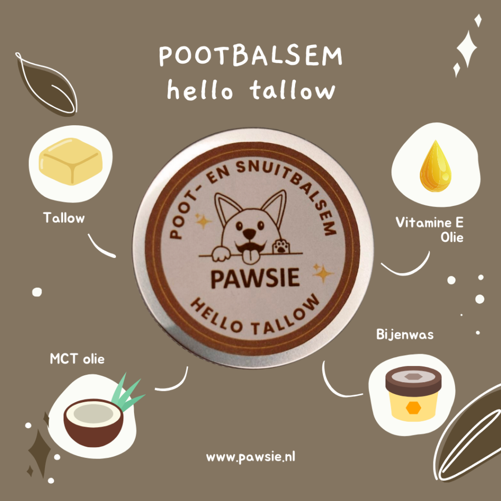 Verzorgende poot en neus balsem hond - tallow